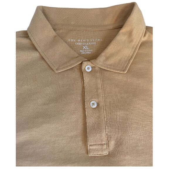 The Men's Store at Bloomingdale's Cotton Slub Polo Shirt, Mustard color Size XL - Picture 9 of 9